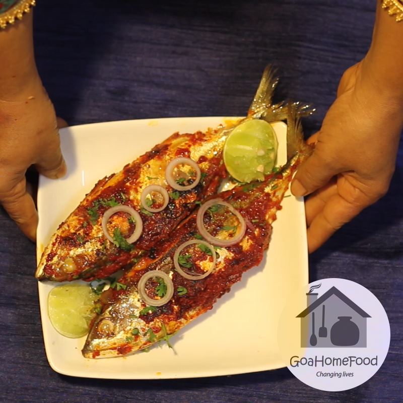  We Goans love the flavour of Mackerel, and when stuffed with recheado masala even better!!!